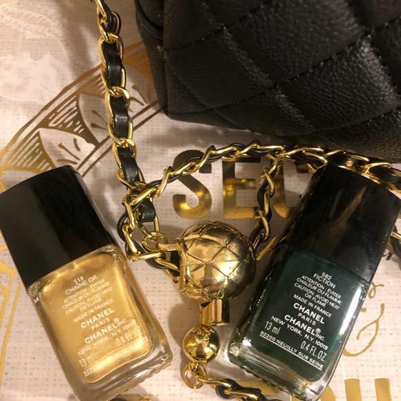 Authentic CHANEL Black Quilted Caviar Restyled Makeup Bag to Shoulder/Crossbody - Picture 8 of 15